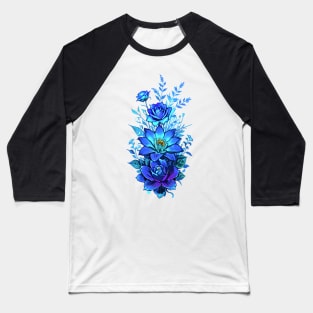 Cyberpunk Flowers Baseball T-Shirt